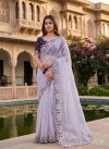 Peacock Star Georgette With Embroidery Work Saree
